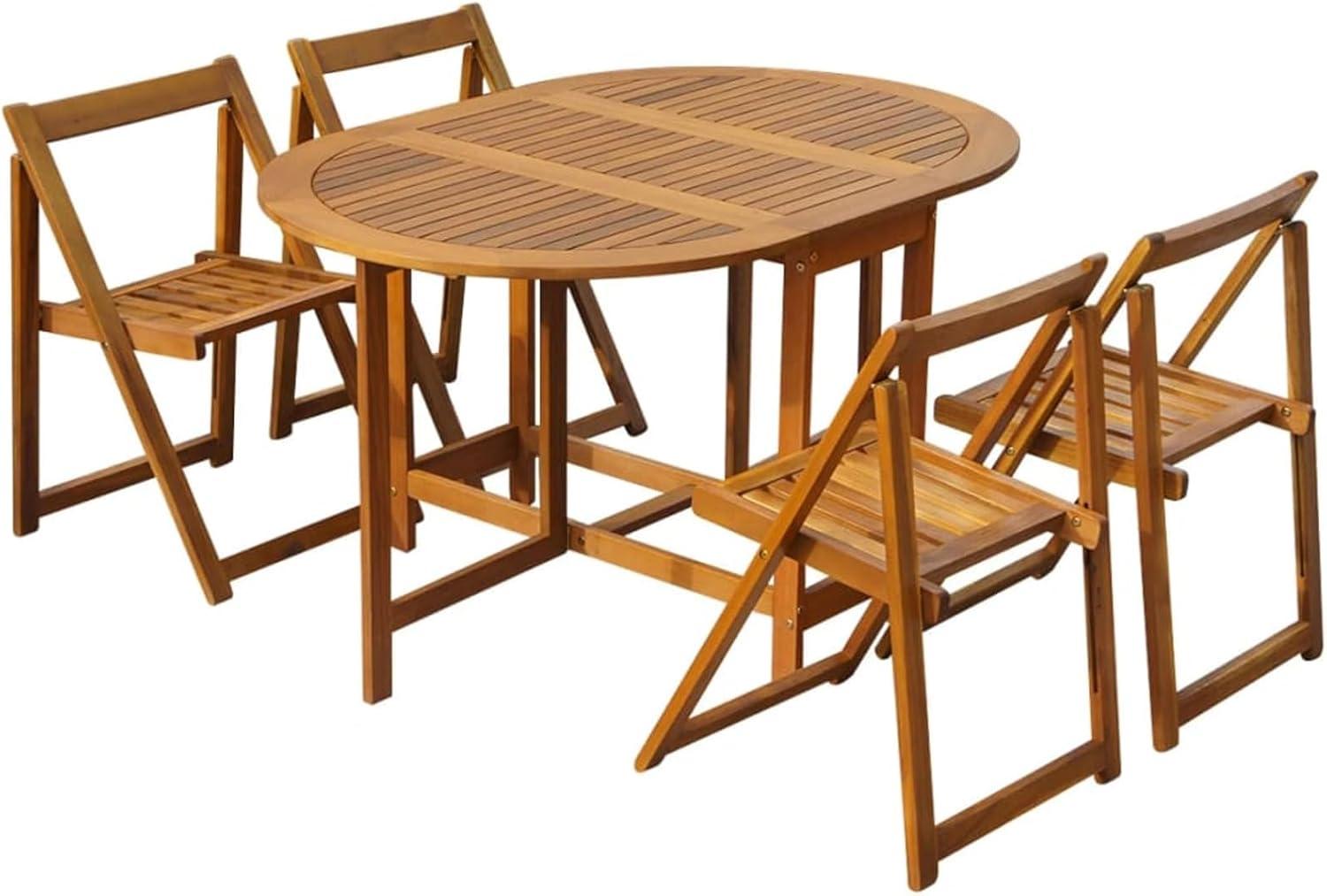 Gather Outdoors In Style Folding Acacia Wood Dining Set Reviewed