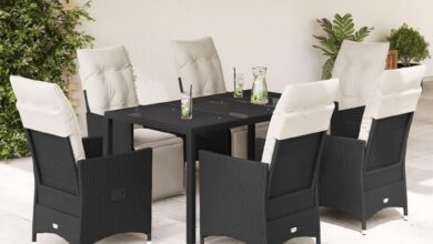 Gather Round Experiencing Comfort And Style With The Black Garden Dining Set