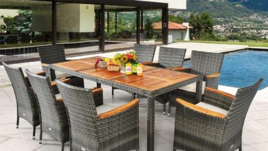 Gathered Around Comfort: Exploring a 9-Piece Patio Dining Set