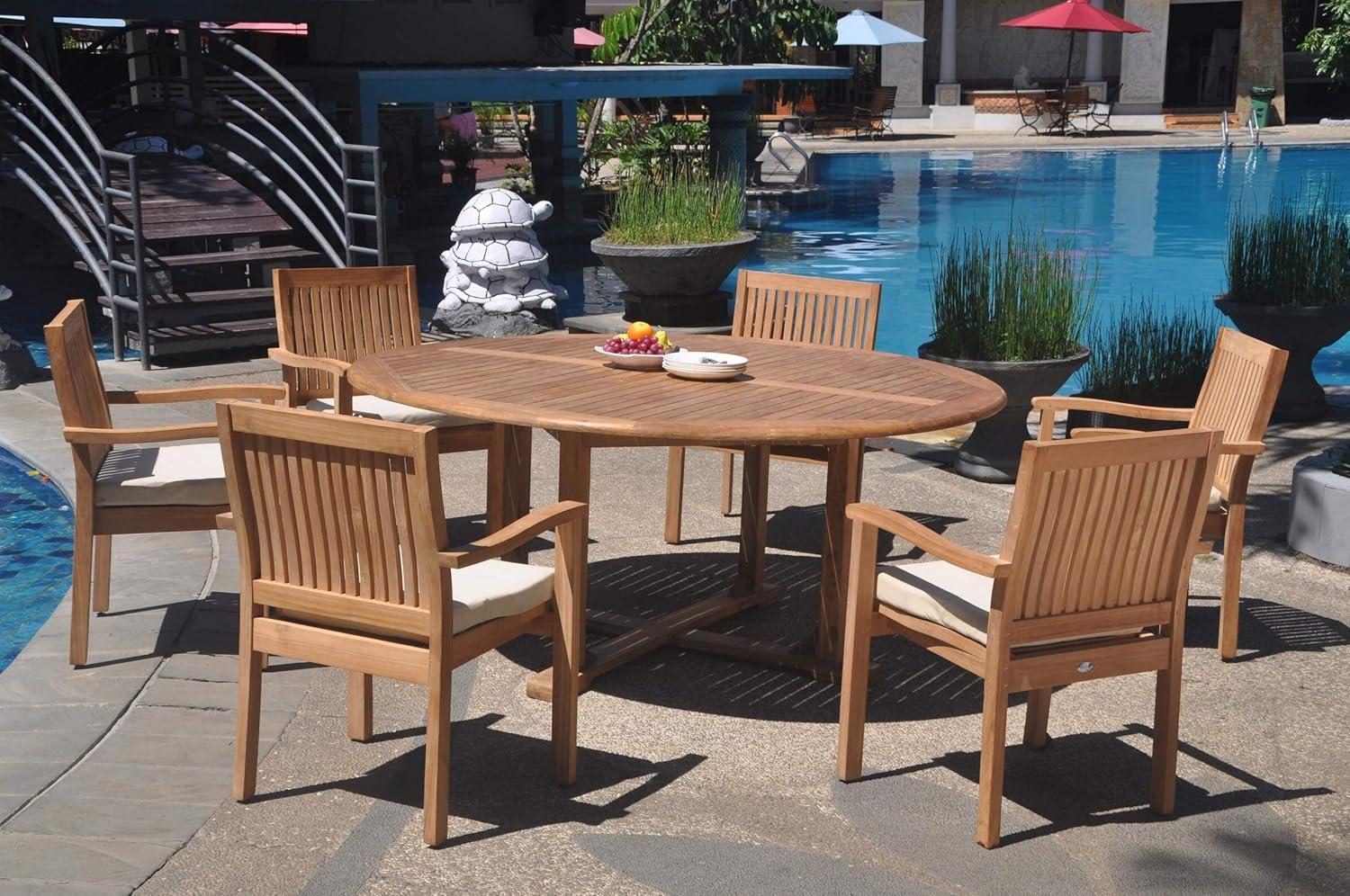 Gathered Around Grade A Teak 7 Pc Dining Set Review