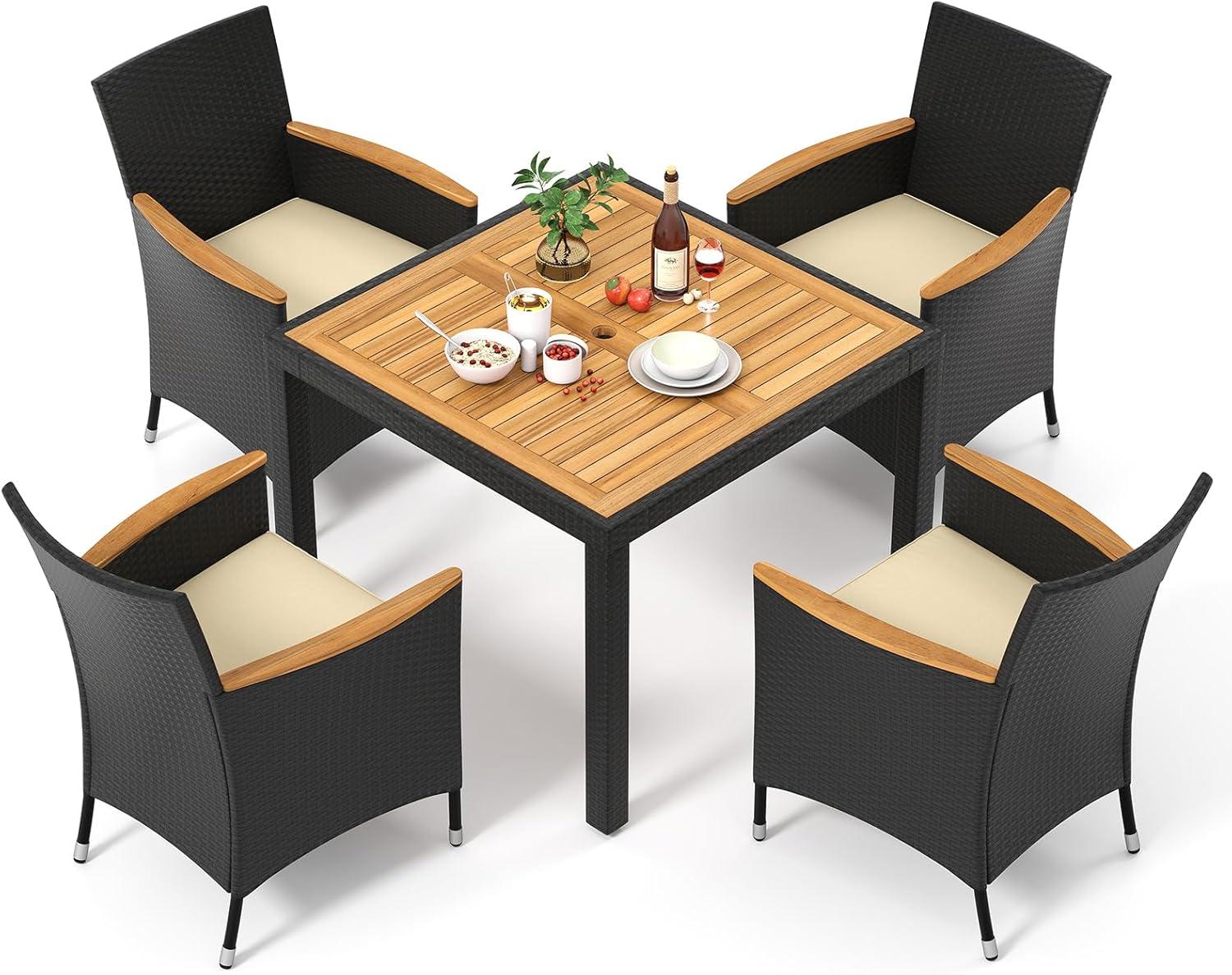 Gathered comfort: Exploring the Tangkula Patio Dining Set's Appeal