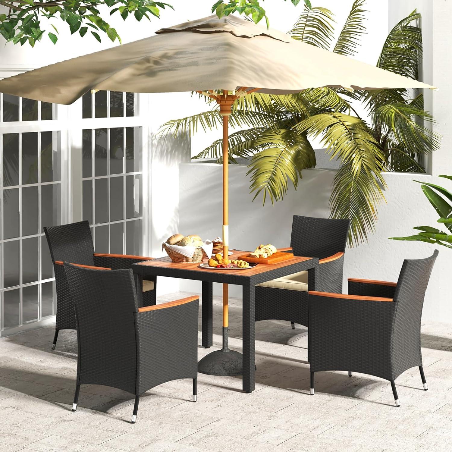 Gathered Comfort: Exploring the tangkula Patio Dining Set's Appeal