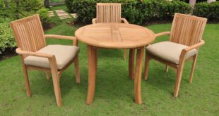 Gathering Around The Luxurious Grade A Teak 4 Pc Dining Set