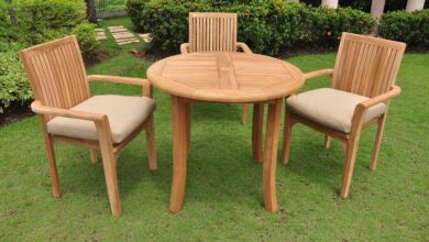 Gathering Around The Luxurious Grade A Teak 4 Pc Dining Set