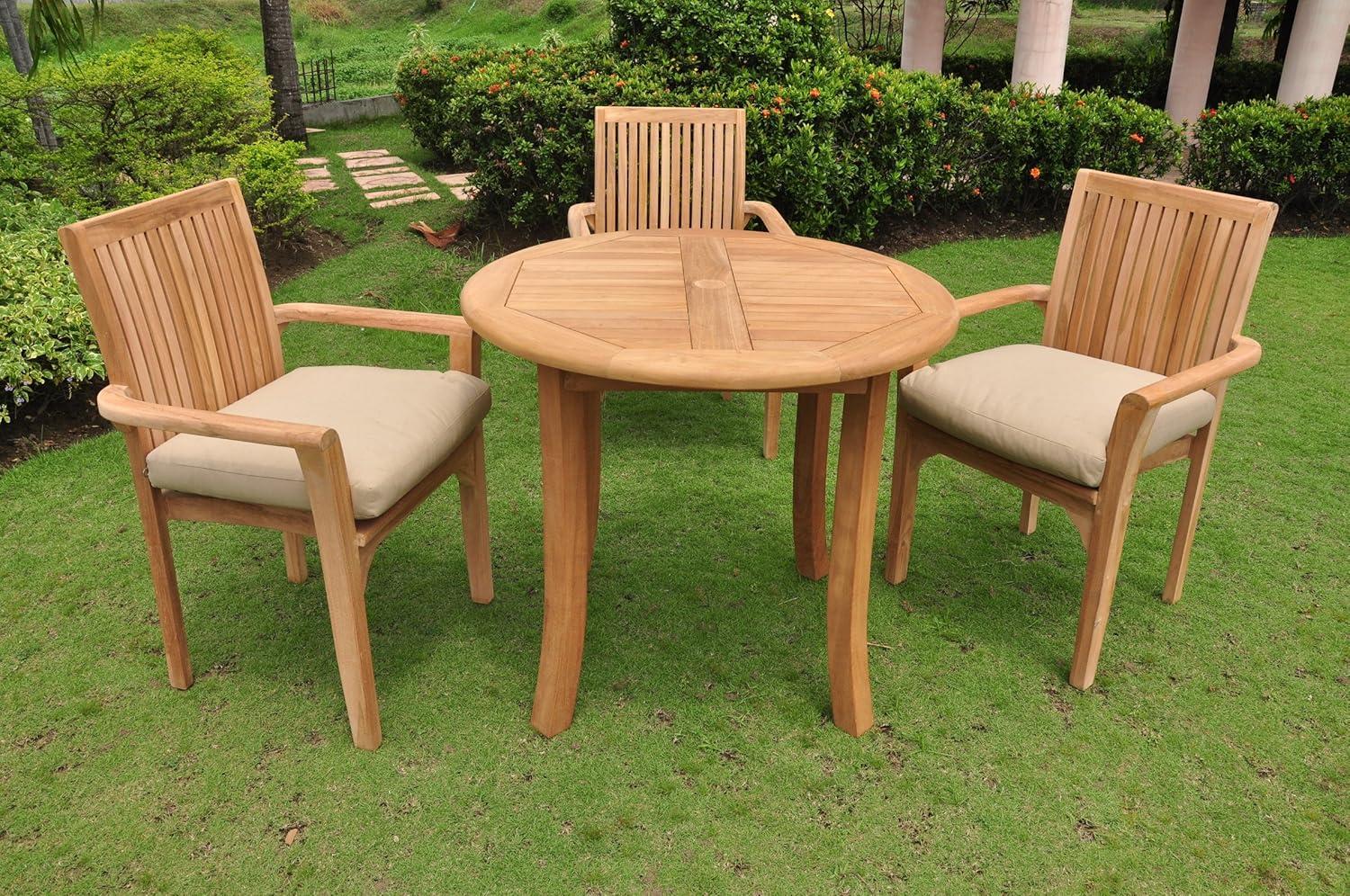 Gathering Around The Luxurious Grade A Teak 4 Pc Dining Set