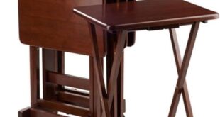 Gathering Around The Pemberly Row Walnut Snack Table Set