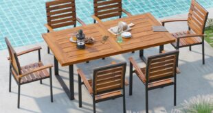 Gathering Around The Wiberwi Acacia Wood Patio Set