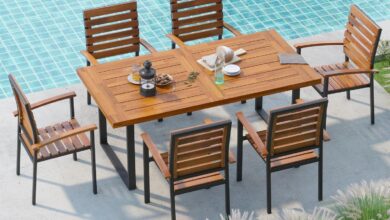 Gathering Around The Wiberwi Acacia Wood Patio Set