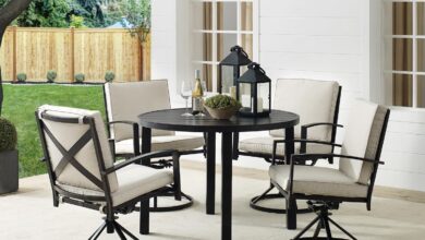 Gathering Comfort And Style With A Sturdy 5pc Outdoor Set