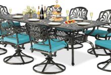 Gathering Comfortably A Look At A Spacious 9 Piece Patio Set