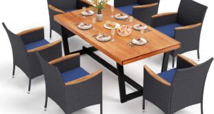 Gathering Comfortably Exploring Phi Villa 7 Piece Outdoor Set