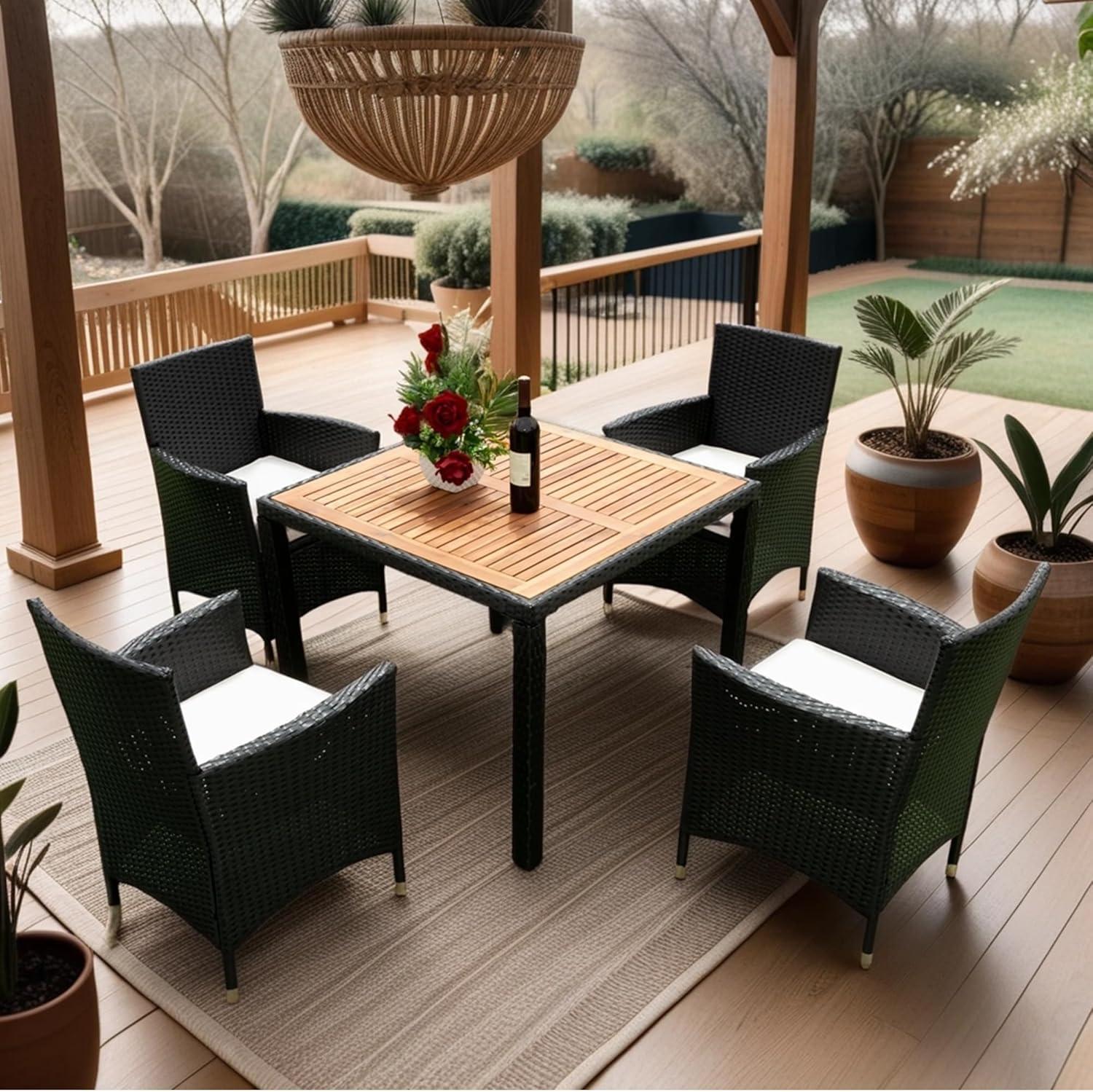 Gathering in Style: Durable & Cozy EMKK 5-Piece Outdoor Set