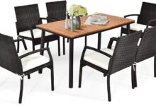 Gathering In Style The Tangkula 7 Piece Outdoor Dining Set Review