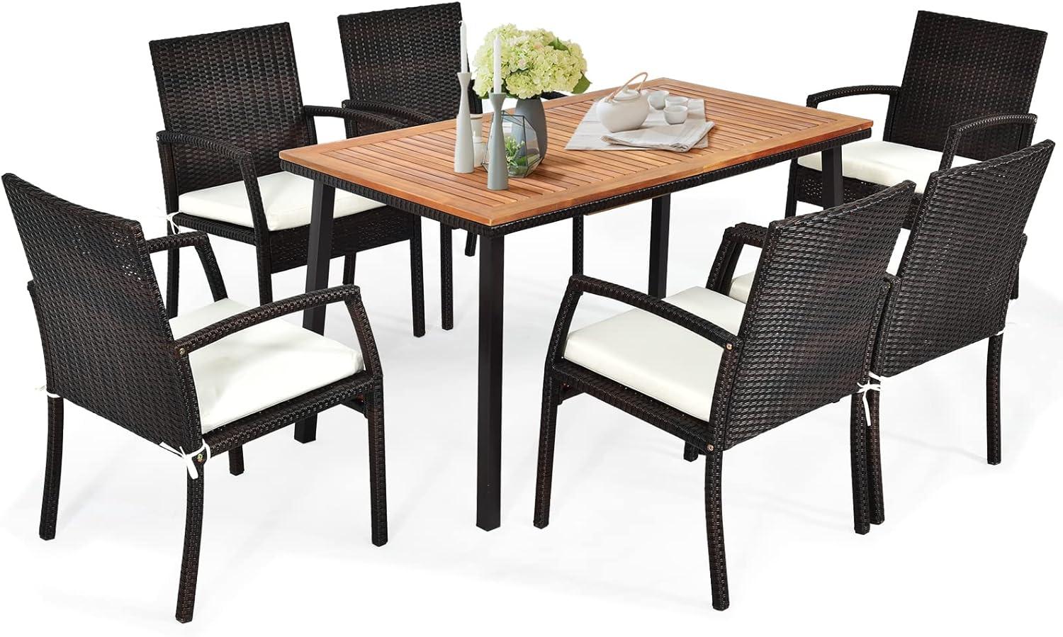 Gathering In Style The Tangkula 7 Piece Outdoor Dining Set Review