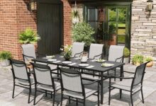 Gathering Outdoors Exploring The 8 Person Grey Patio Set