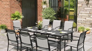 Gathering Outdoors Exploring The 8 Person Grey Patio Set