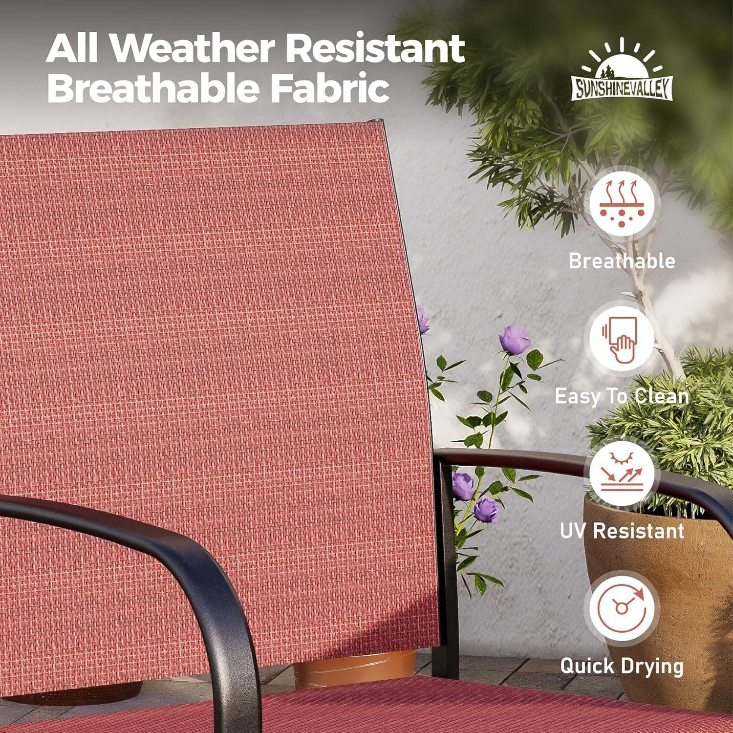 Gathering Outdoors: Red Patio Dining Set That Blends Style & Comfort