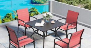 Gathering Outdoors Red Patio Dining Set That Blends Style Comfort