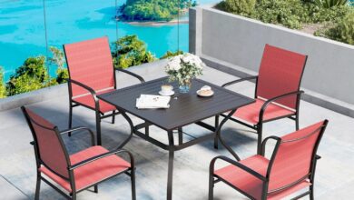 Gathering Outdoors Red Patio Dining Set That Blends Style Comfort