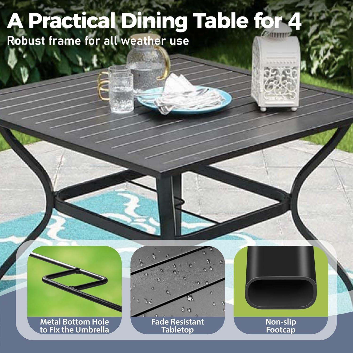 Gathering Outdoors: Red Patio Dining Set That Blends Style & Comfort