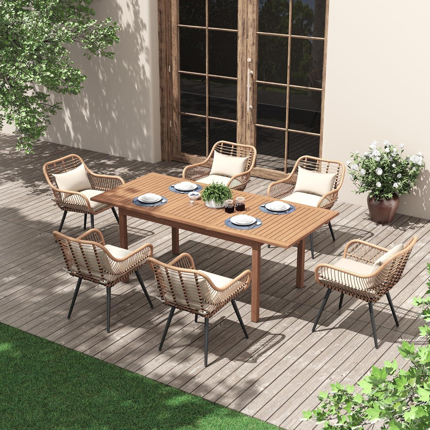 Gathering Together Exploring The Joivi Extendable Outdoor Dining Set