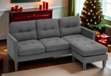 Glasflength L Shaped Sectional Couch Fits Your Small Space