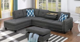 Halibur Sectional Sofa With Ottoman Comfort Meets Modern Style