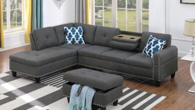 Halibur Sectional Sofa With Ottoman Comfort Meets Modern Style