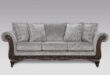 Hernen Carved Wood Frame Sofa Gray How It Fits Your Space