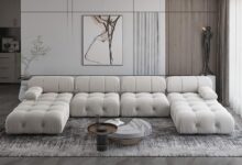 Jach 138 Velvety U Shaped Sofa Comfort Meets Modern Style