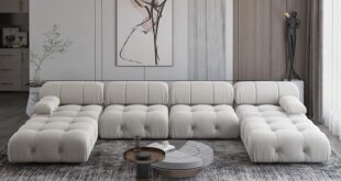 Jach 138 Velvety U Shaped Sofa Comfort Meets Modern Style