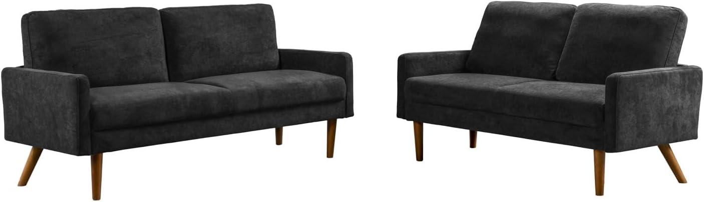 Kent Velvet sofa & Loveseat Set: Style Meets Cozy Comfort