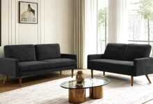 Kent Velvet Sofa Loveseat Set Style Meets Cozy Comfort