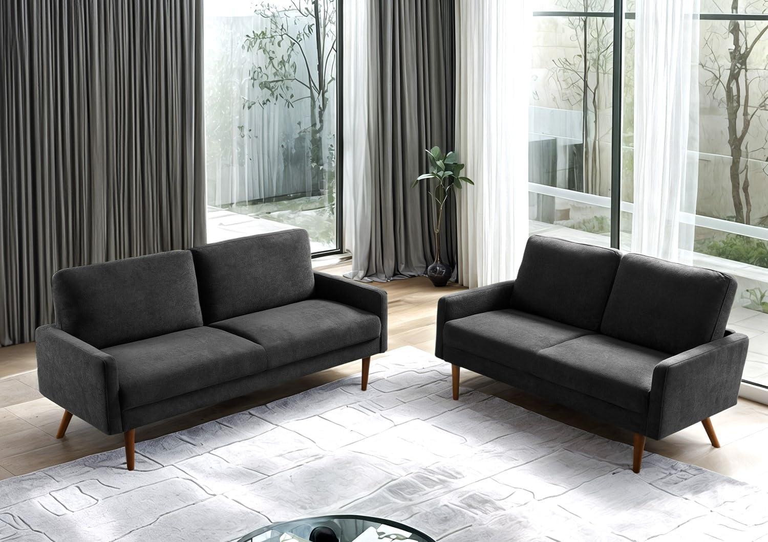 Kent Velvet Sofa & Loveseat Set: Style Meets Cozy Comfort