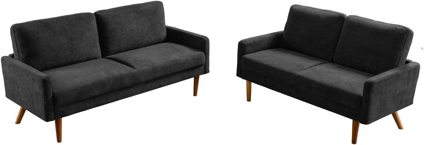 Kent velvet Sofa & Loveseat Set: style Meets Cozy Comfort