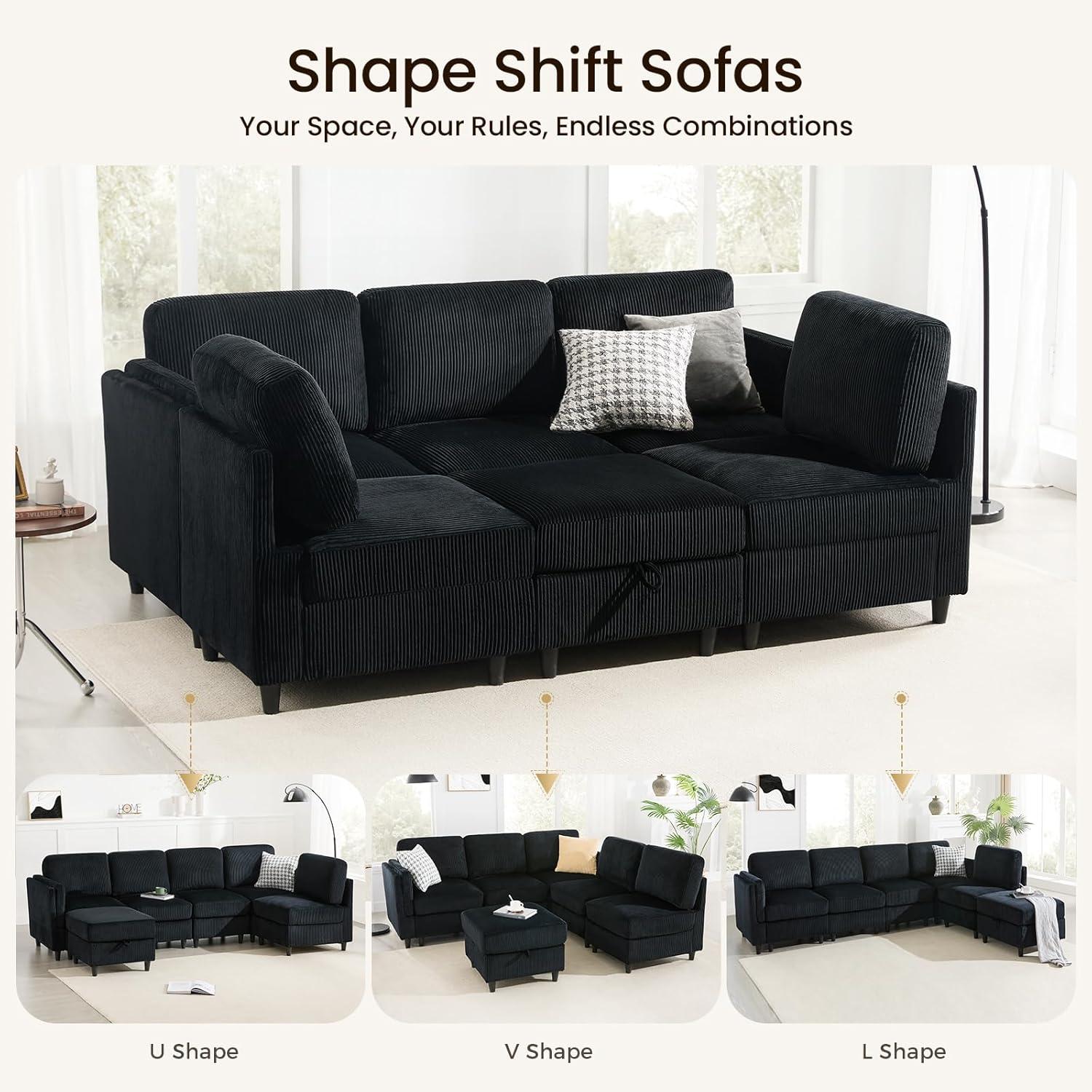 KKL Modular Sectional Sofa Bed Review: Stylish Comfort & Smart Storage