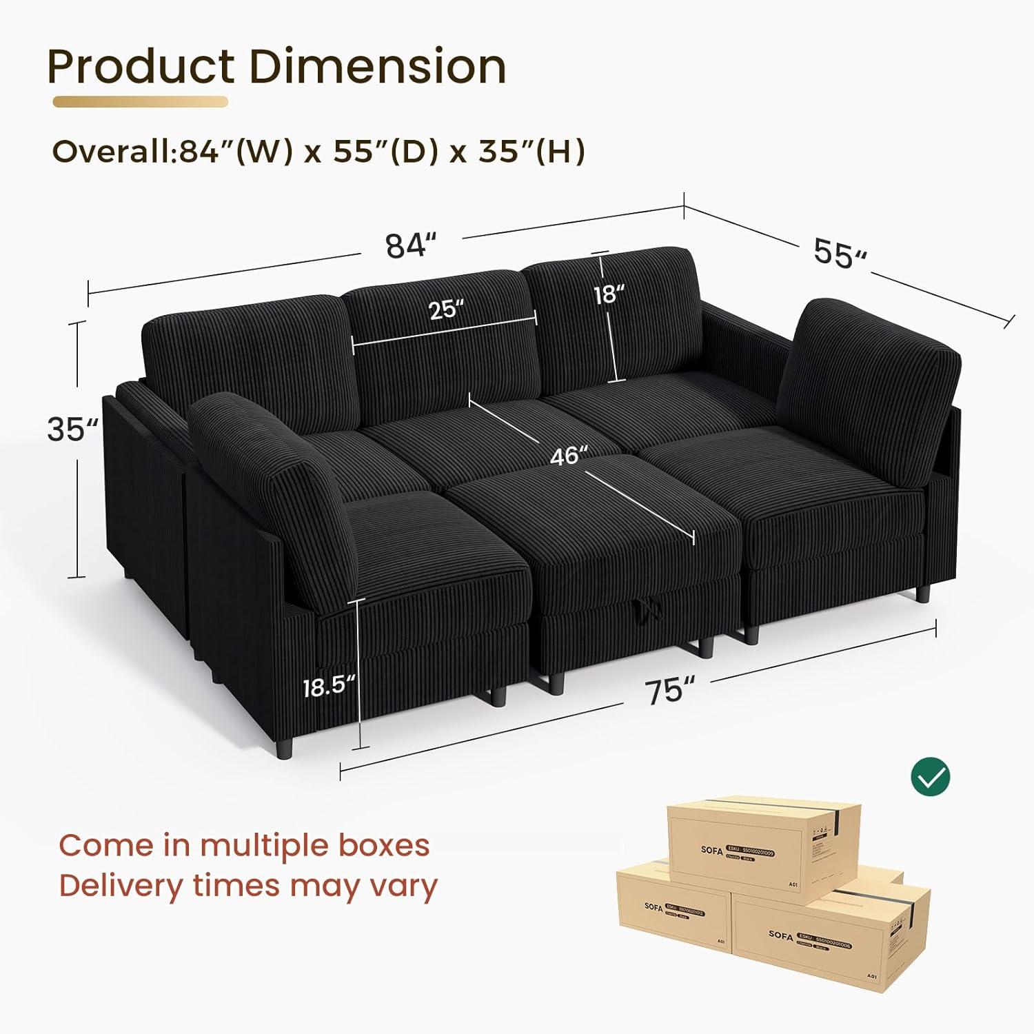 KKL Modular Sectional Sofa Bed Review: Stylish Comfort & Smart Storage