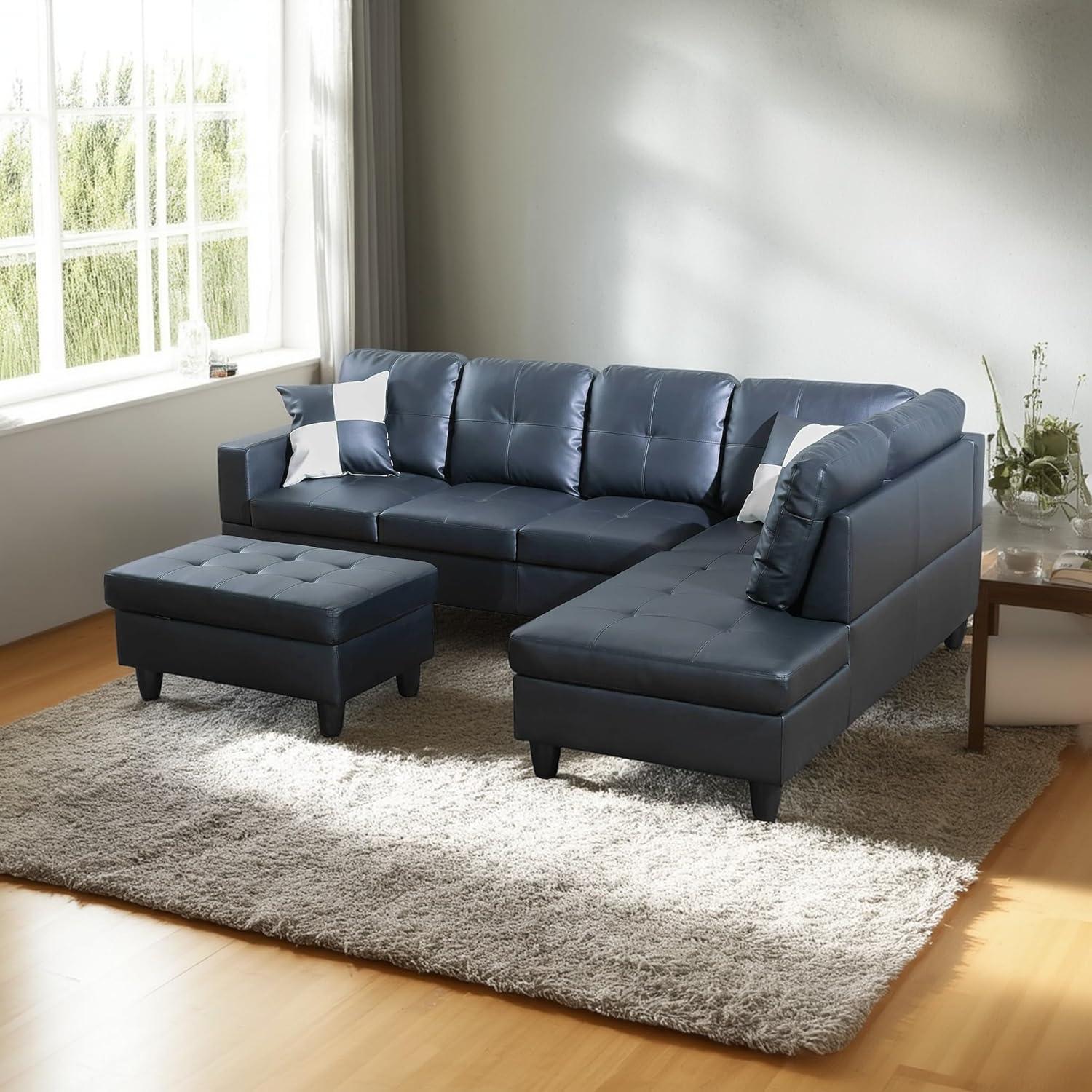 Leather L-Shape Sectional 103