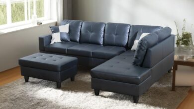 Leather L Shape Sectional 103 Button Tufted In Your Room