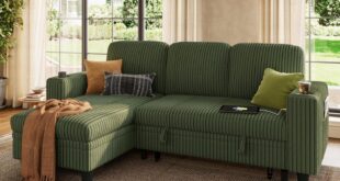 Linsy Home Green Sleeper Sofa Stylish Comfort Meets Smart Storage