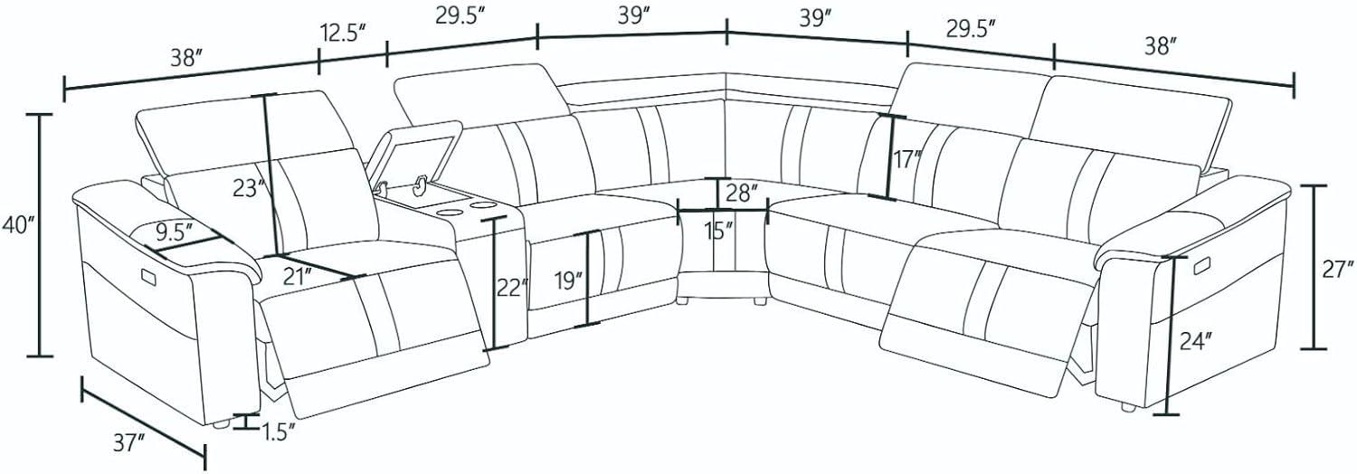L&T Home Living Flannel Recliner sofa Set — for your space