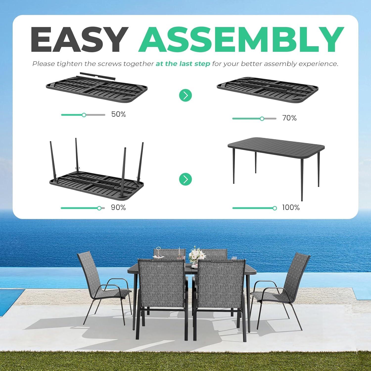 making Outdoor Meals Cozy: A Look at JEAREY's 5-Piece Patio Set