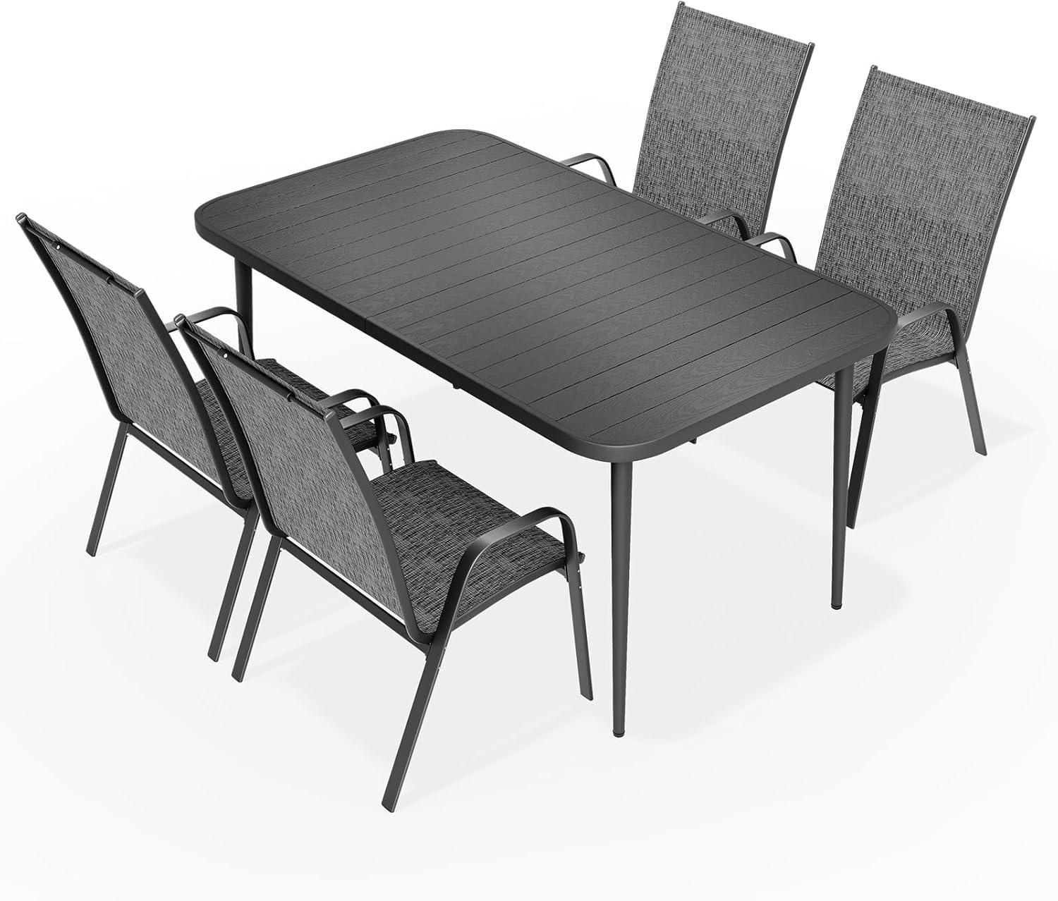 making Outdoor Meals Cozy: A Look at JEAREY's 5-Piece Patio Set