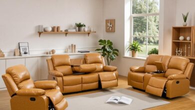 Making Space Cozy Exploring The Ginger 5 Piece Leather Recliner Set