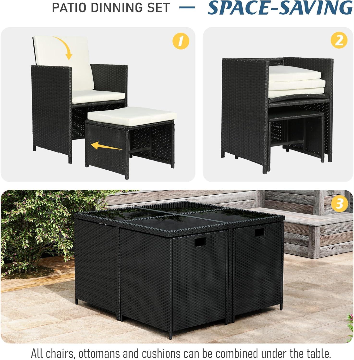 Maximizing Outdoor Comfort with LHBcraft's Space-Saving Patio Set