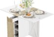 Maximizing Small Spaces A Folding Dining Table With Wheels And Storage