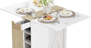 Maximizing Small Spaces A Folding Dining Table With Wheels And Storage
