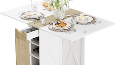 Maximizing Small Spaces A Folding Dining Table With Wheels And Storage