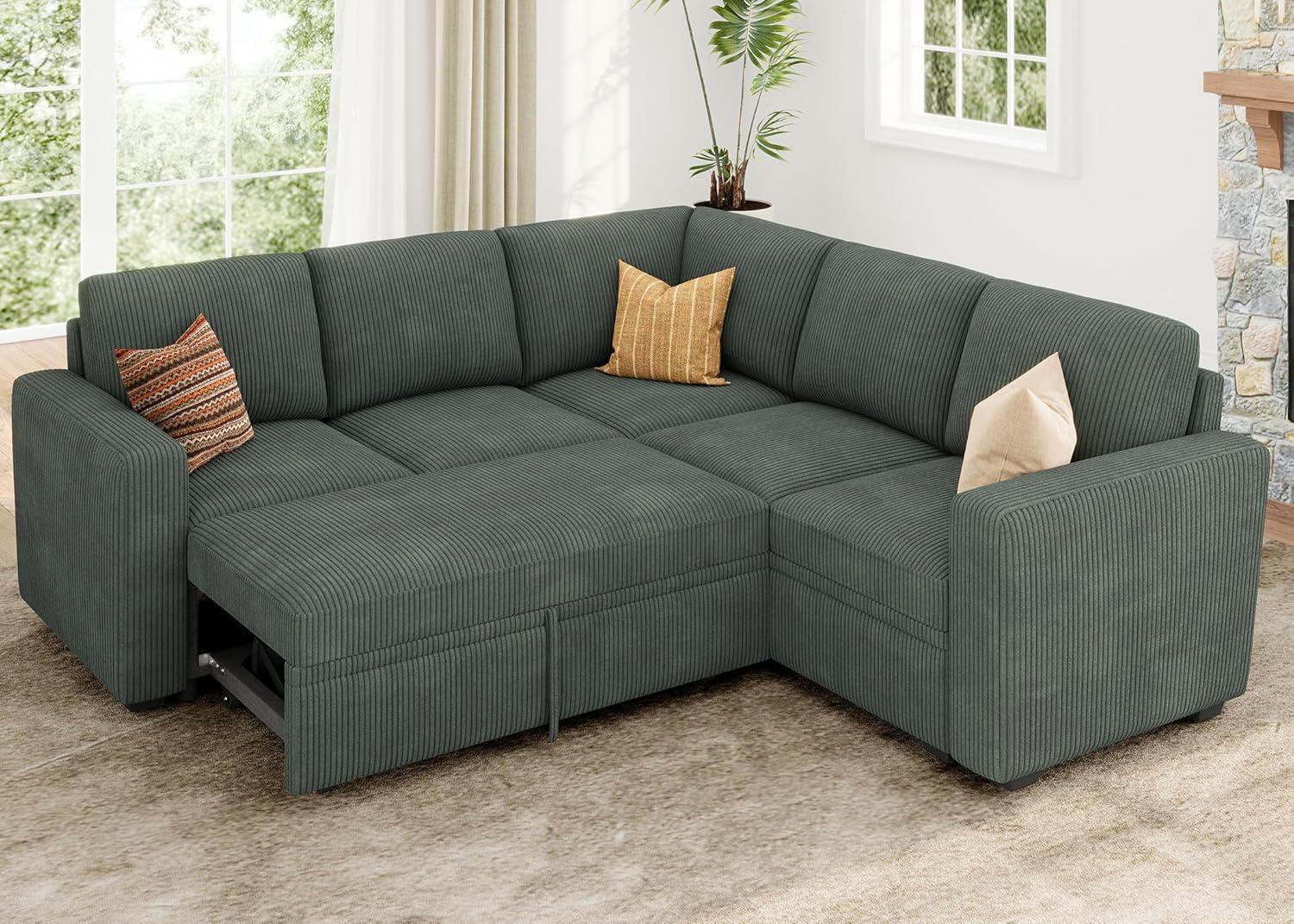Maximizing Space And Comfort With A Modular Corduroy Sleeper Sofa