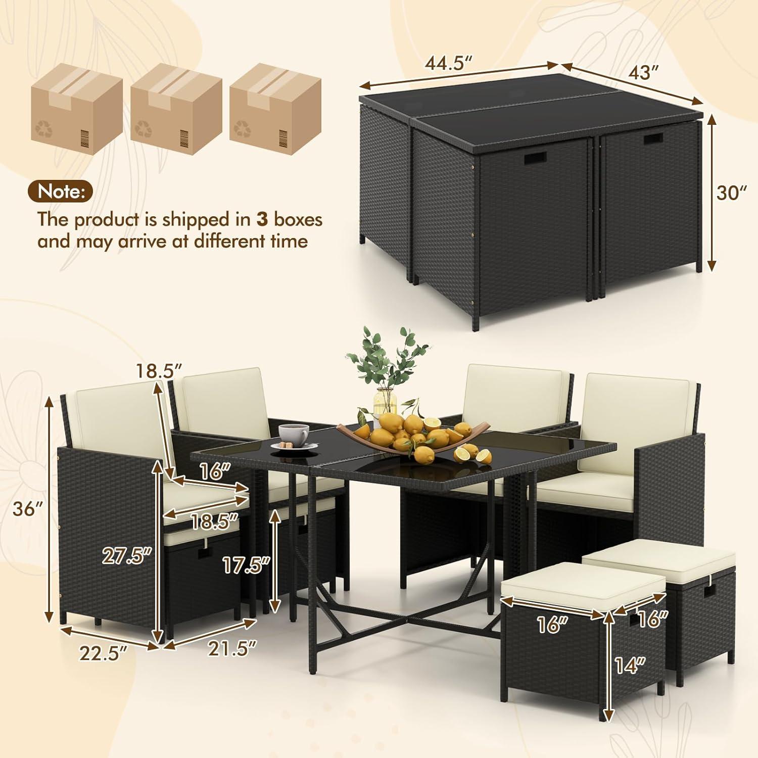 Maximizing Space and Comfort with Tangkula's Patio Set